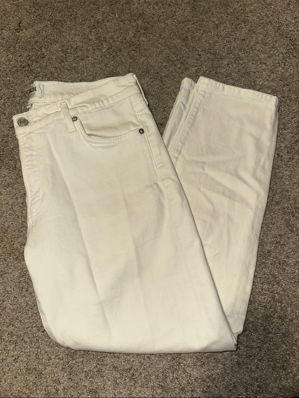Agolde White High-Rise Denim Jeans